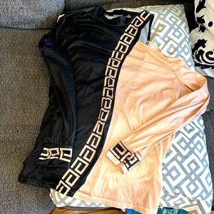 XL long sleeved top with left shoulder cut out